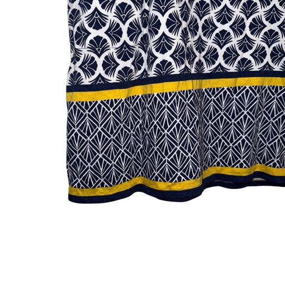 Lands End Womens Sleeveless Petite  Shift Dress Navy/White Print S - Picture 3 of 7